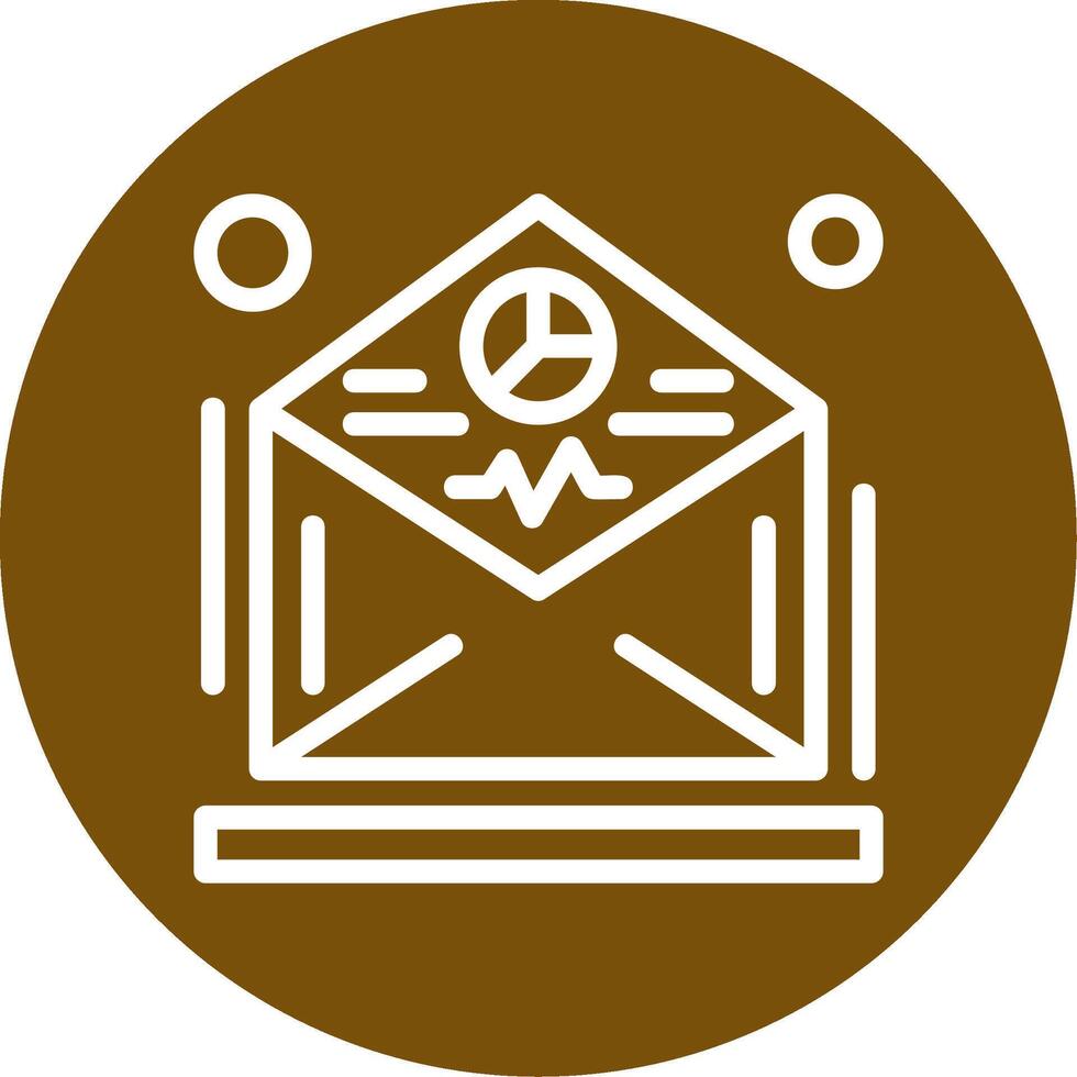 correo electrónico márketing analítica contorno circulo icono vector