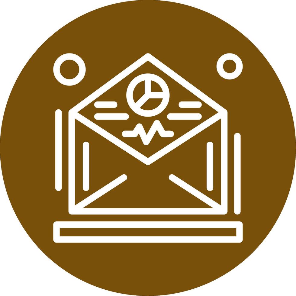 Email marketing analytics Outline Circle Icon vector