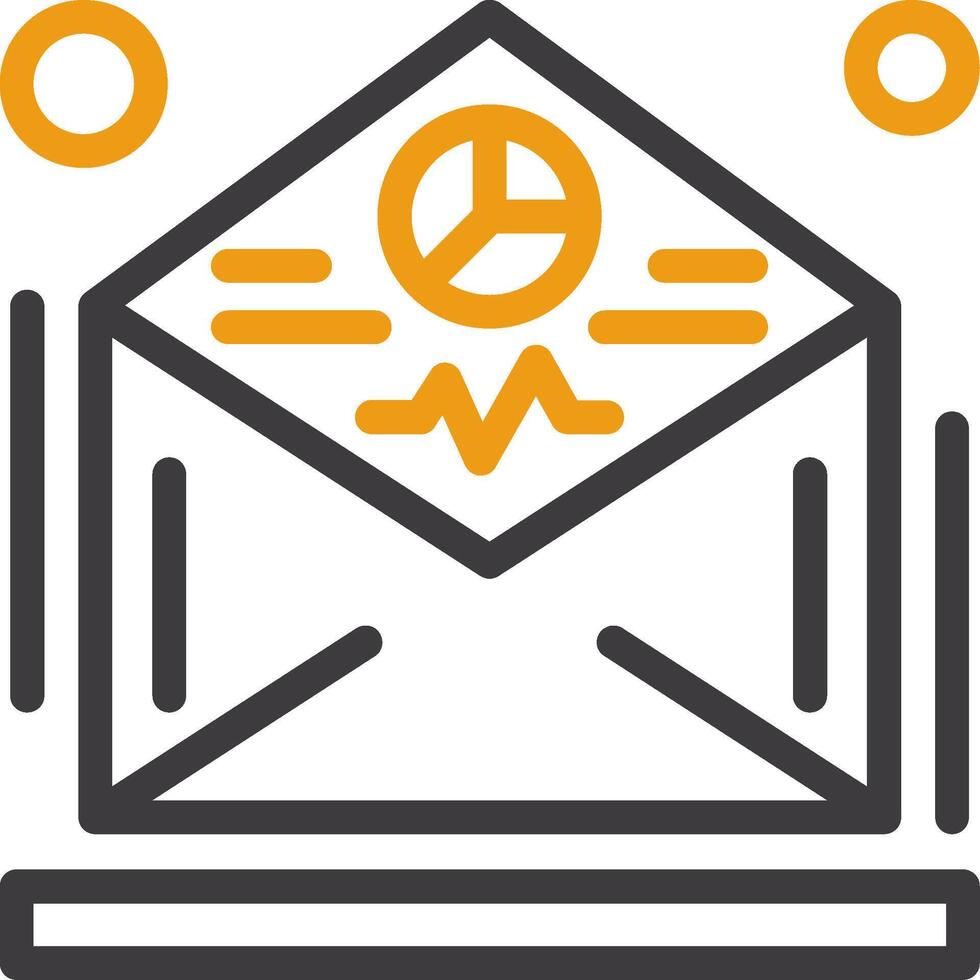 Email marketing analytics Line Two Color Icon vector