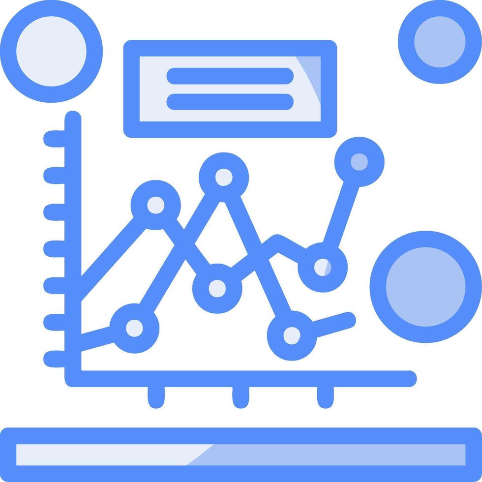 Competition analysis Line Filled Blue Icon vector