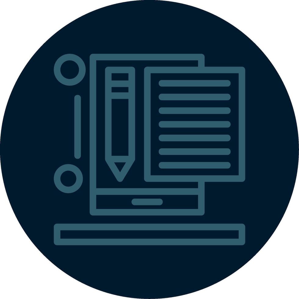 Content writer Line Multi color Icon vector