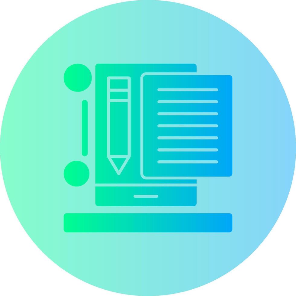 Content writer Gradient Circle Icon vector