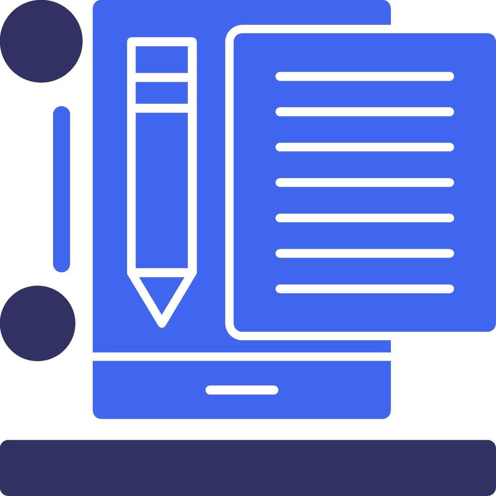Content writer Solid Two Color Icon vector