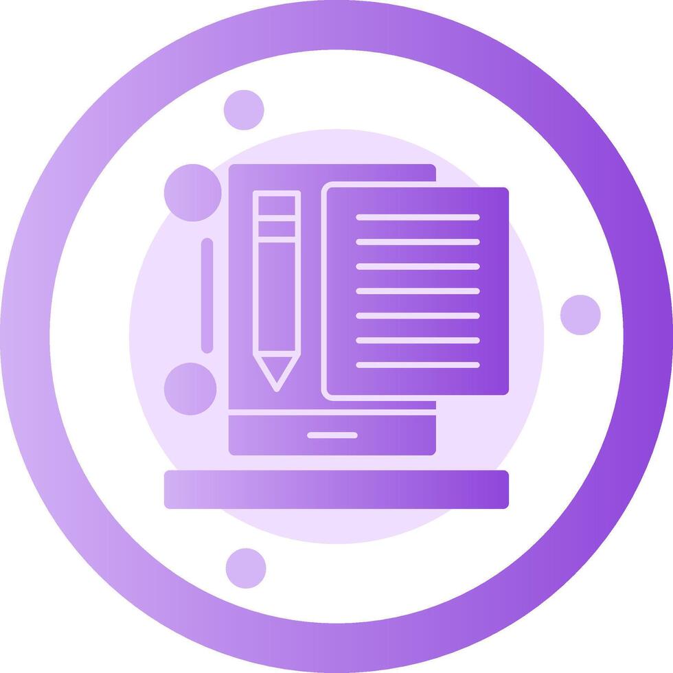 Content writer Glyph Gradient Icon vector