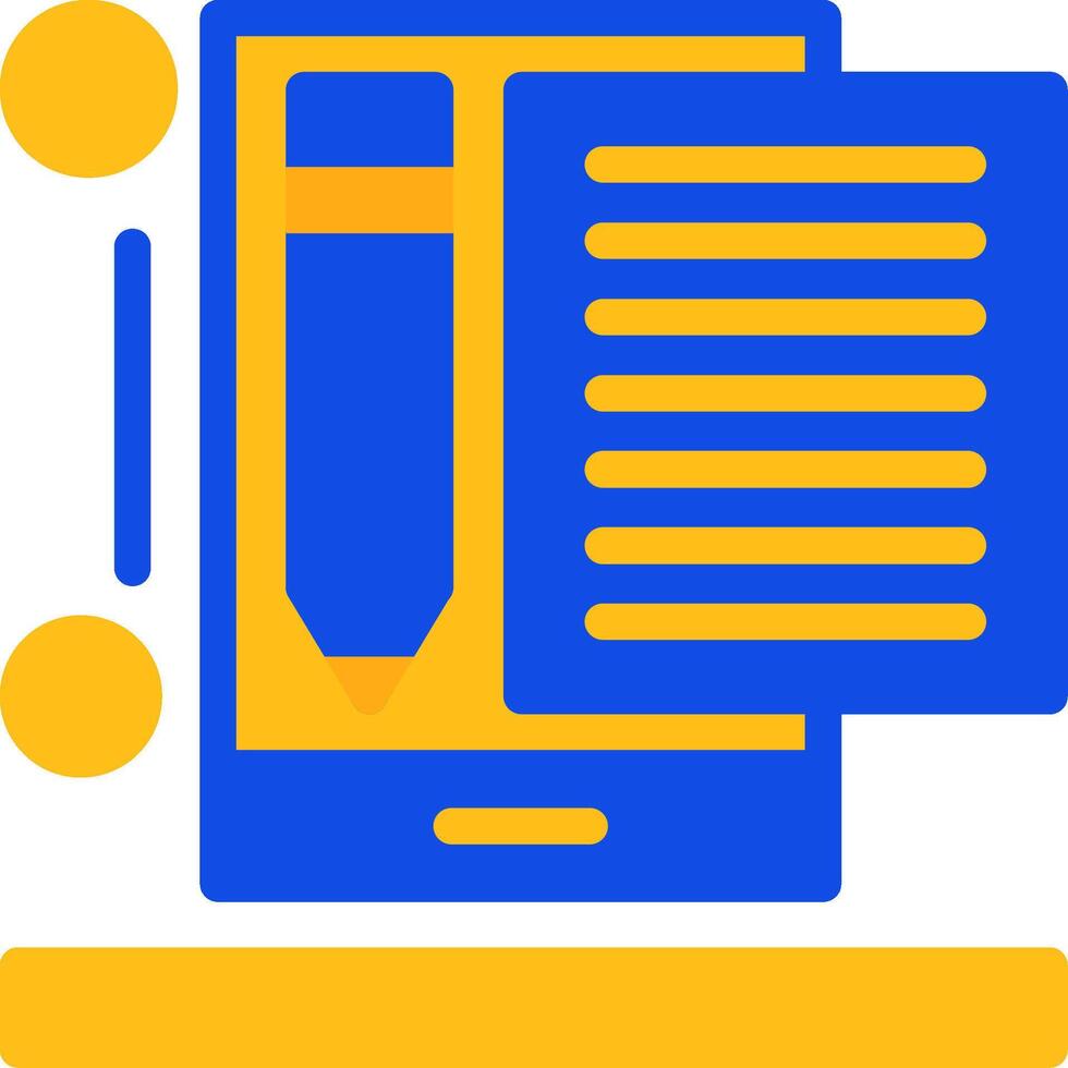 Content writer Flat Two Color Icon vector