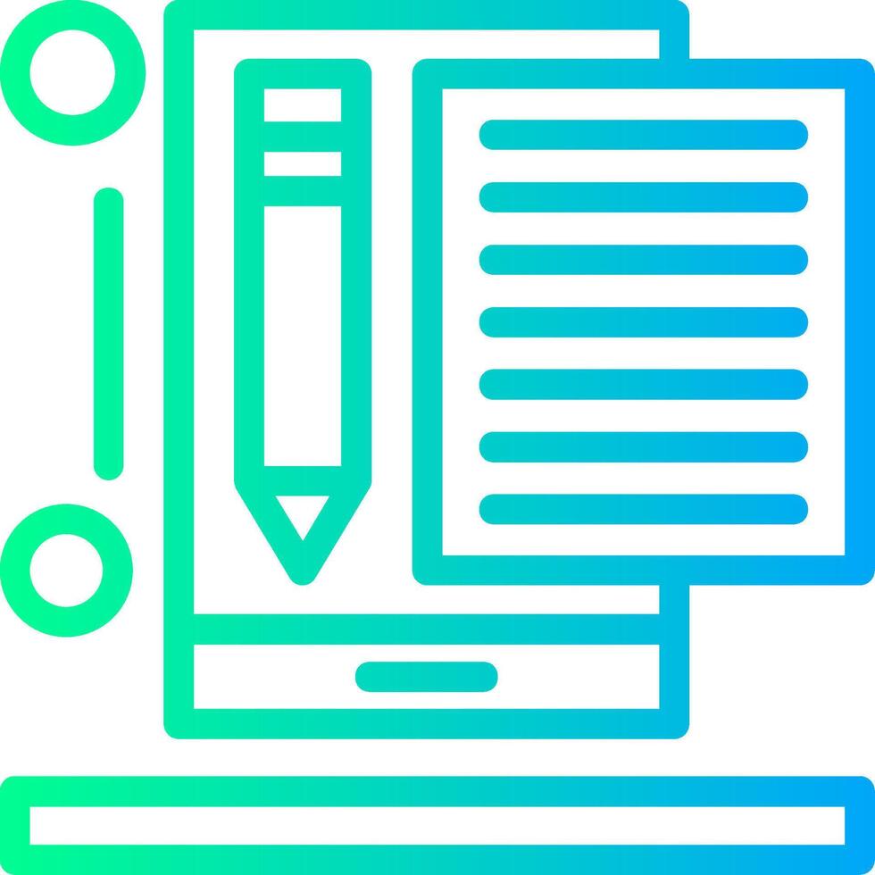 Content writer Linear Gradient Icon vector