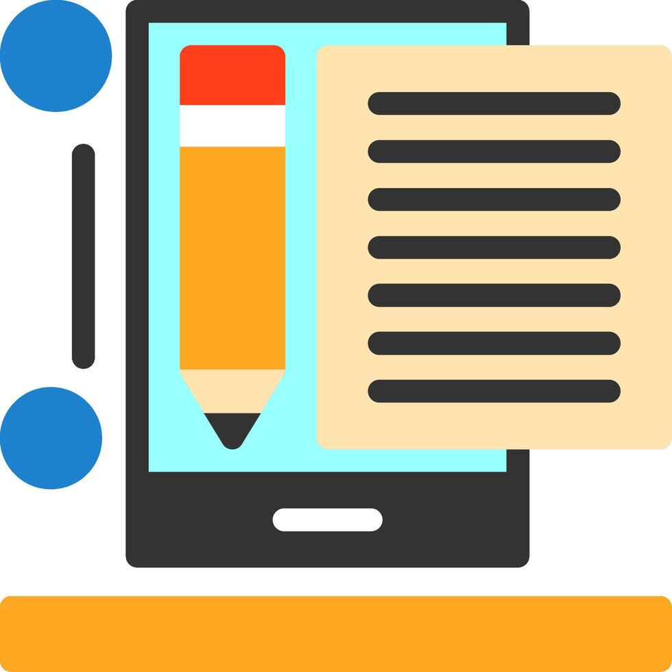 Content writer Flat Icon vector