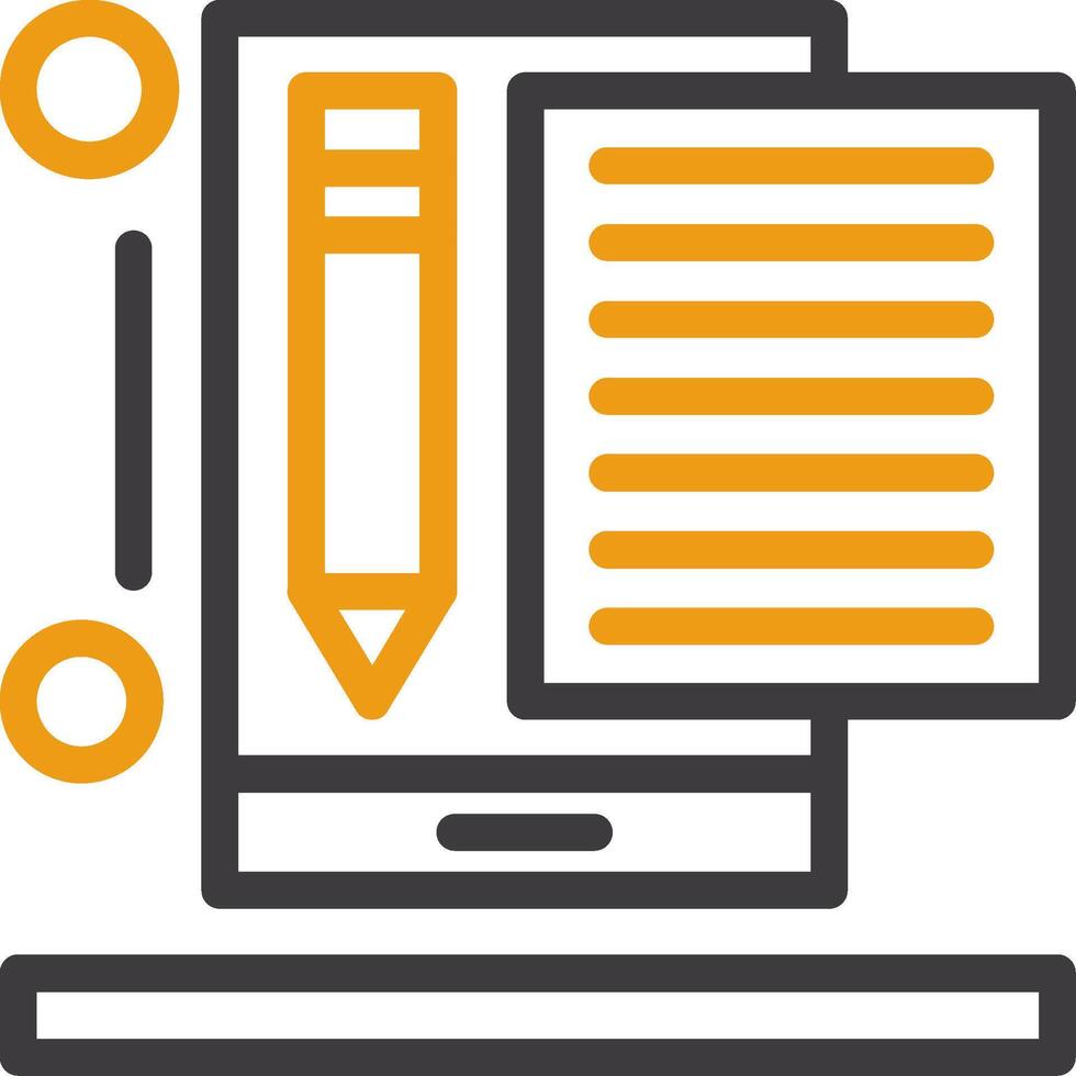 Content writer Line Two Color Icon vector