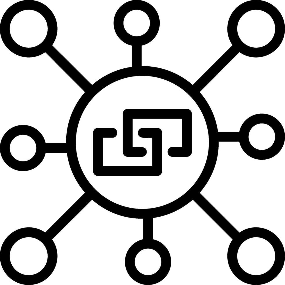 Link outreach Line Icon vector