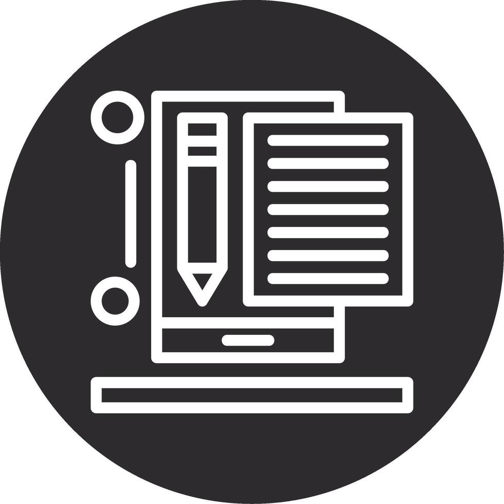 Content writer Inverted Icon vector