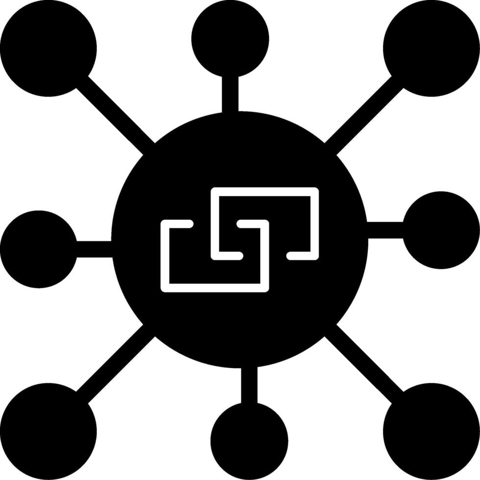 Link outreach Glyph Icon vector