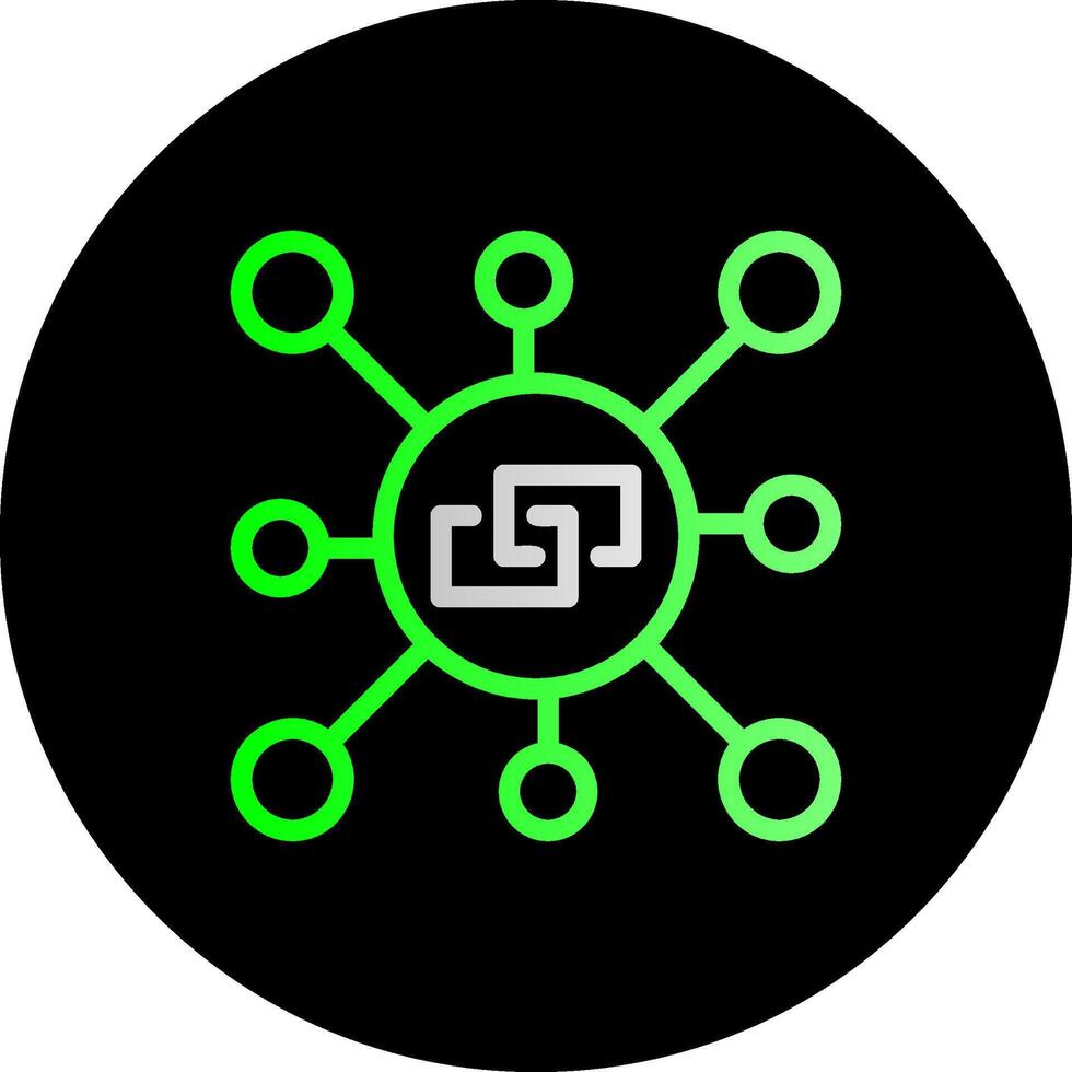 Link outreach Dual Gradient Circle Icon vector