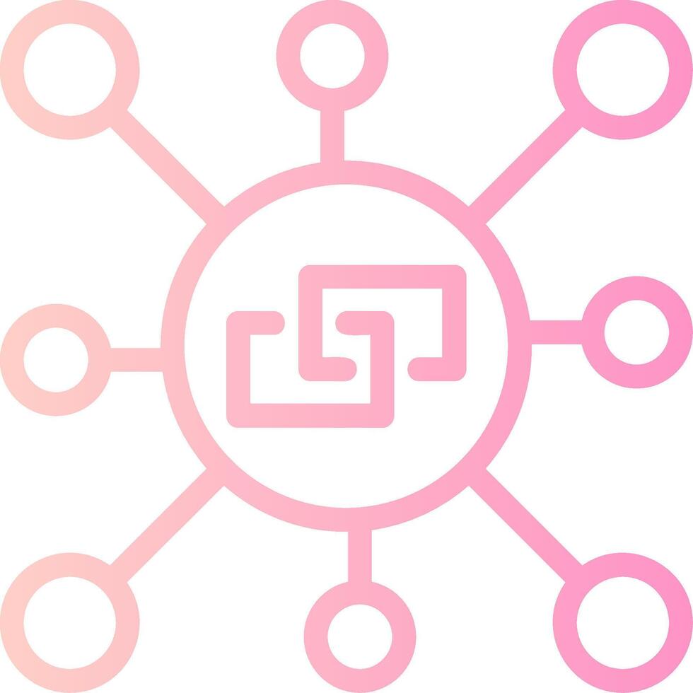 Link outreach Linear Gradient Icon vector