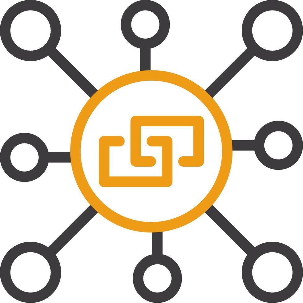 Link outreach Line Two Color Icon vector