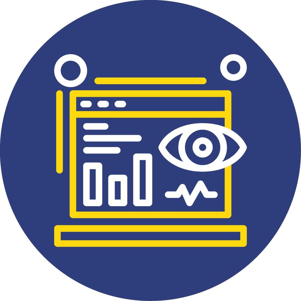 Impressions Dual Line Circle Icon vector