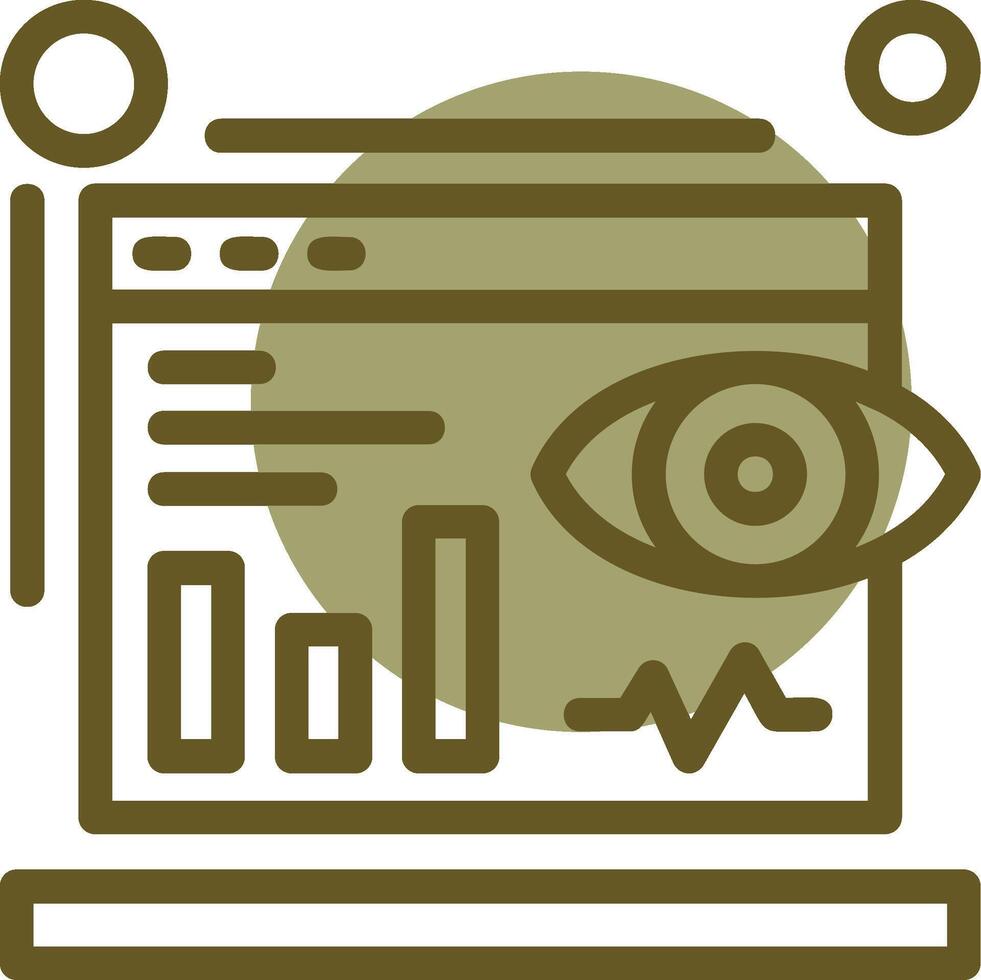 Impressions Linear Circle Icon vector