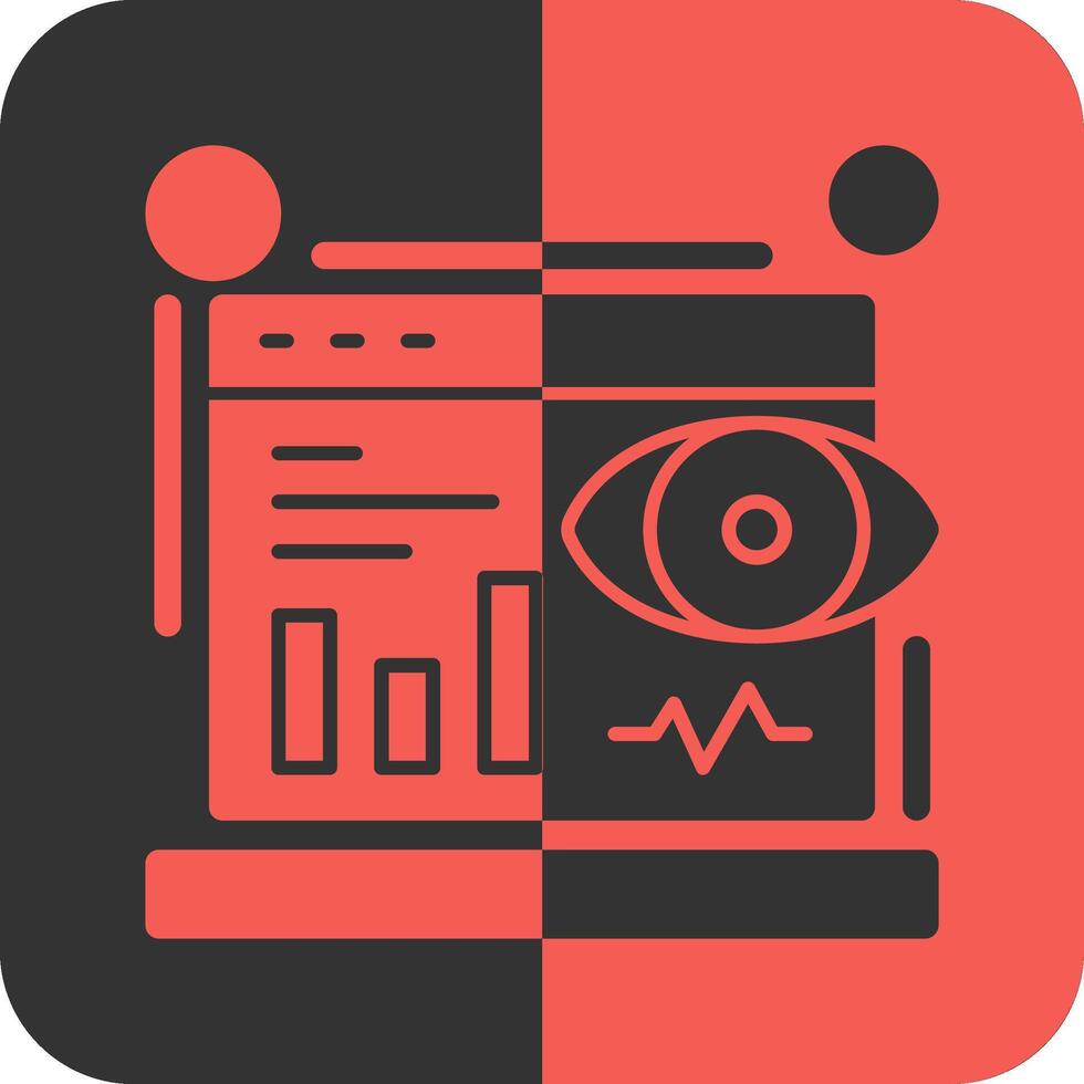 Impressions Red Inverse Icon vector