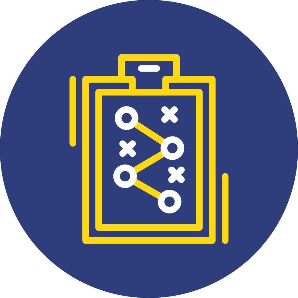 Strategy Dual Line Circle Icon vector