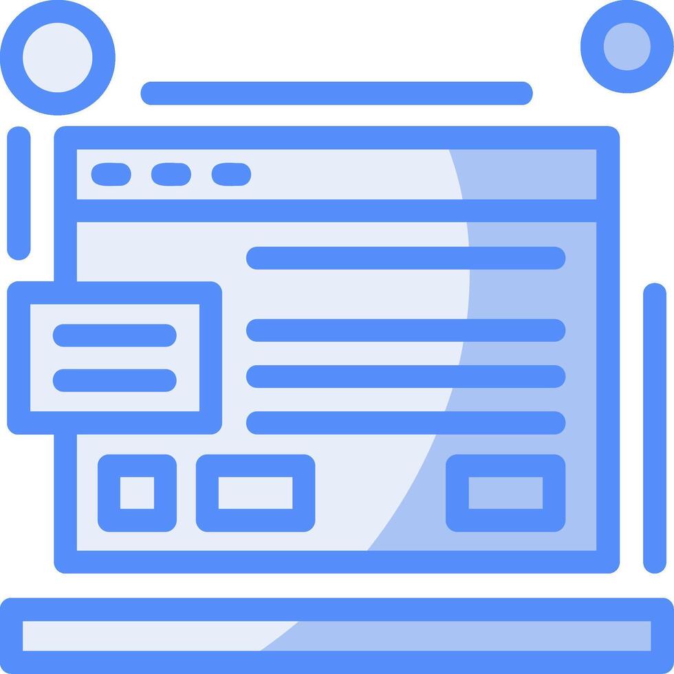 Ad copy Line Filled Blue Icon vector