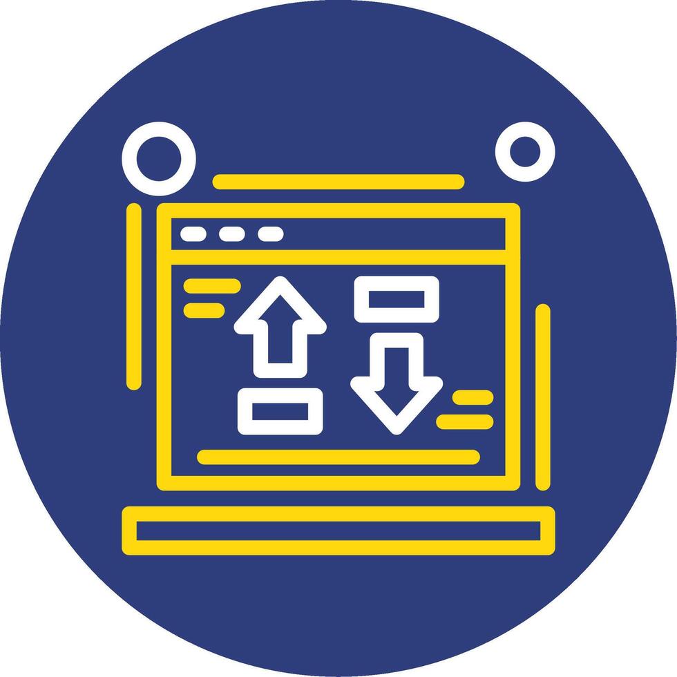 Cost per conversion Dual Line Circle Icon vector