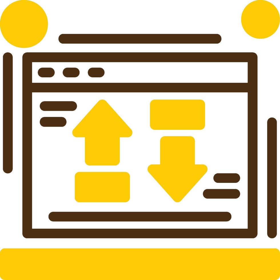 Cost per conversion Yellow Lieanr Circle Icon vector