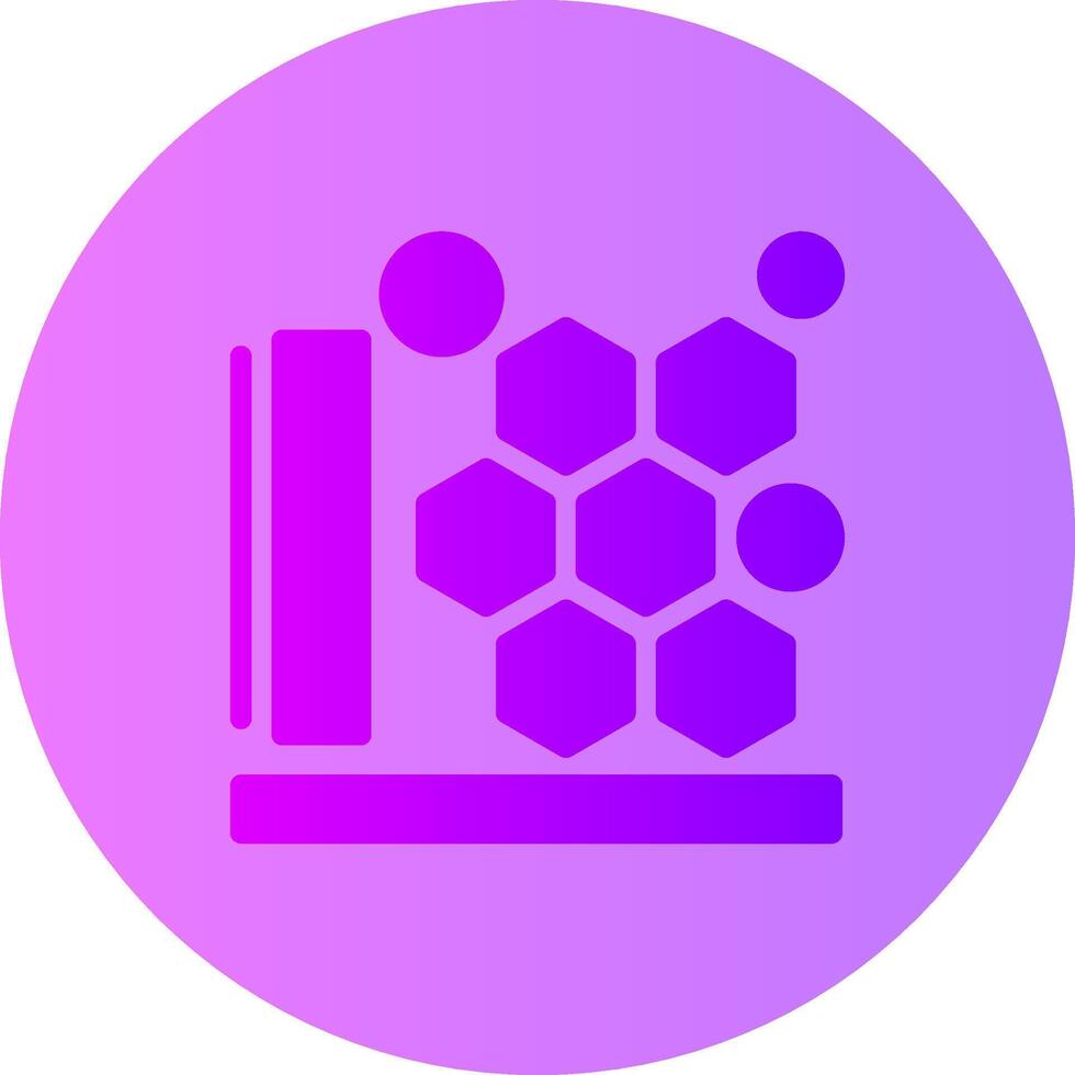 Bid management Gradient Circle Icon vector