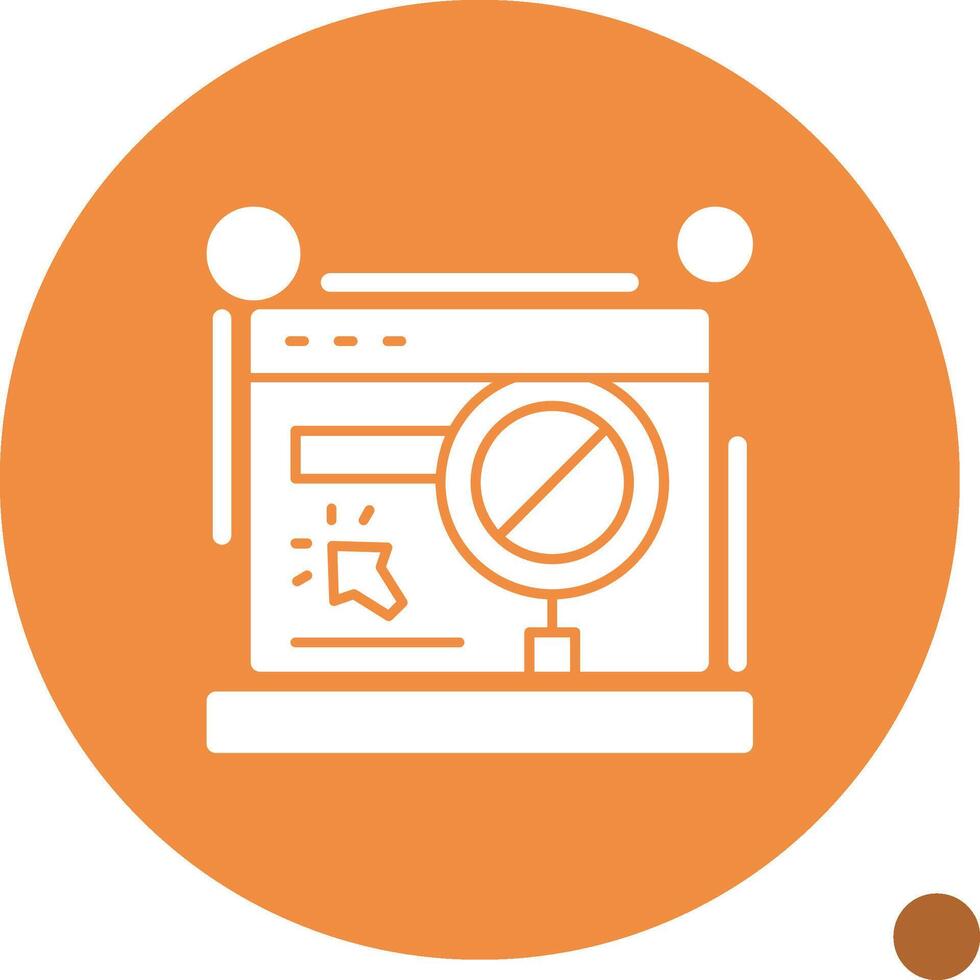 Click fraud Glyph Shadow Icon vector