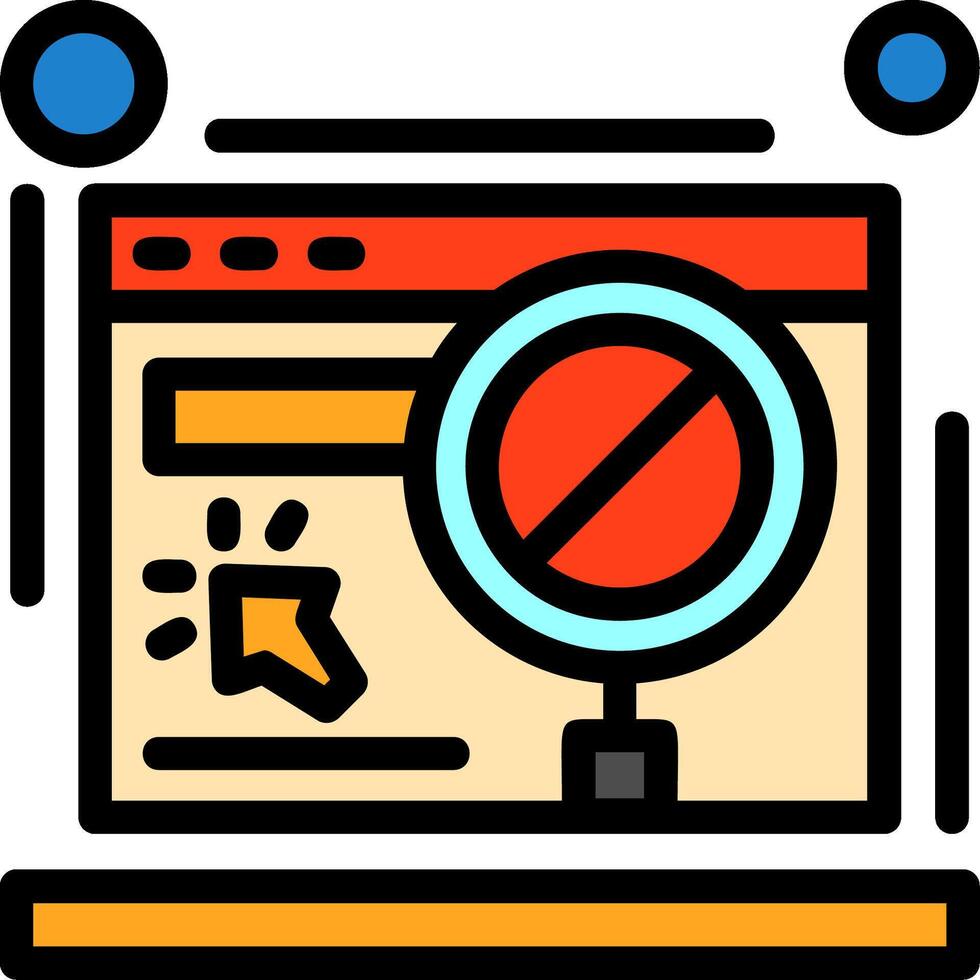 Click fraud Line Filled Icon vector