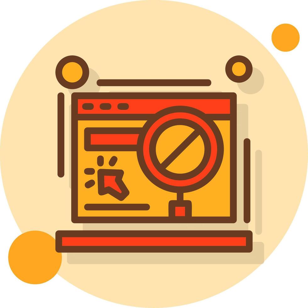 Click fraud Filled Shadow Circle Icon vector