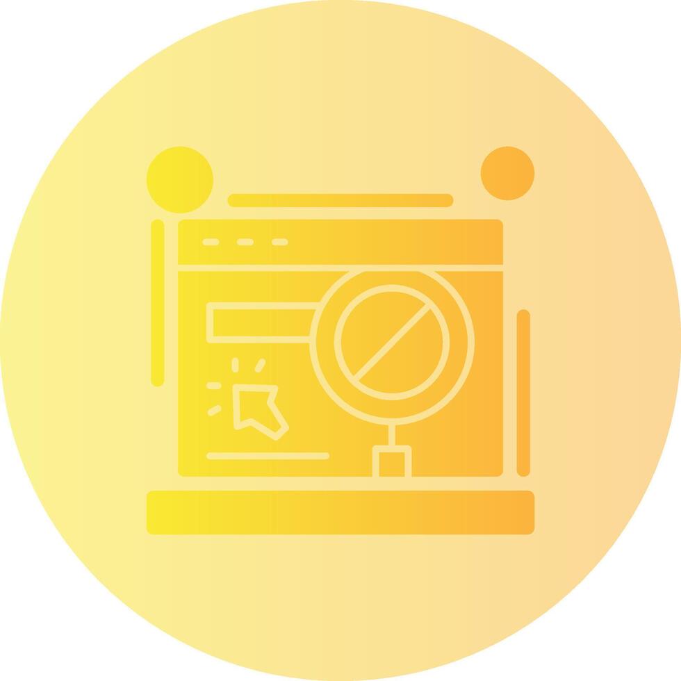 Click fraud Gradient Circle Icon vector