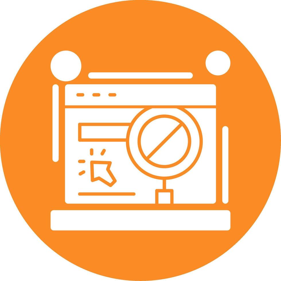 Click fraud Glyph Circle Icon vector
