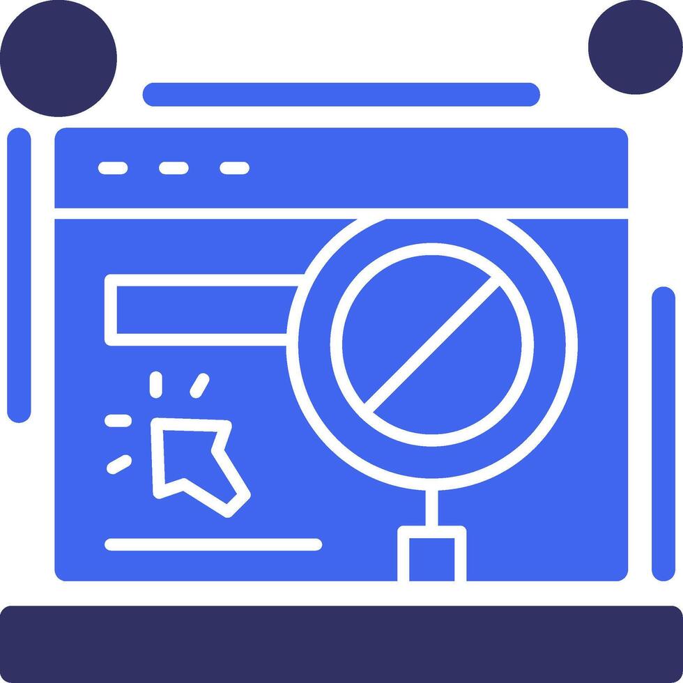 Click fraud Solid Two Color Icon vector