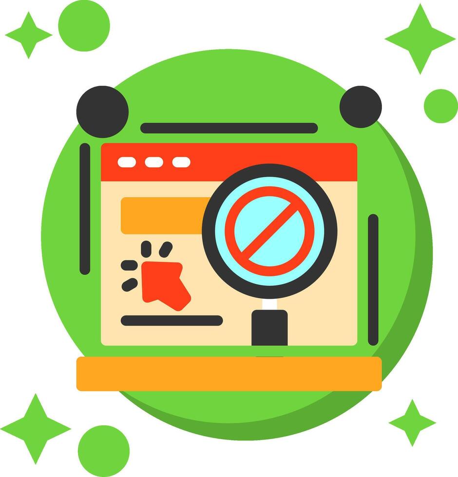 Click fraud Tailed Color Icon vector