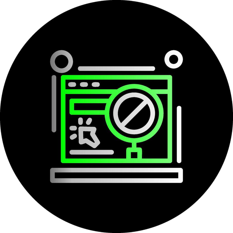 Click fraud Dual Gradient Circle Icon vector