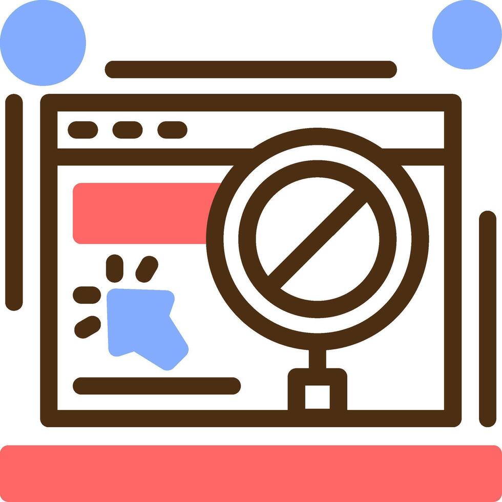 hacer clic fraude color lleno icono vector