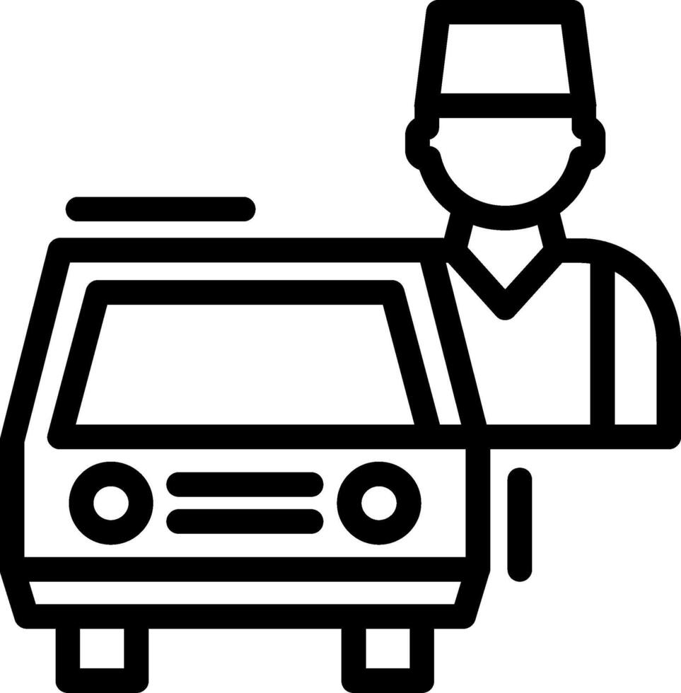 Valet parking Line Icon vector