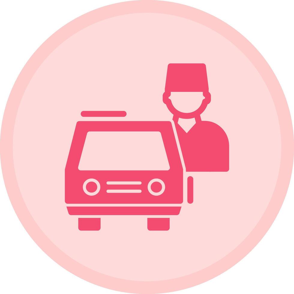 Valet parking Multicolor Circle Icon vector