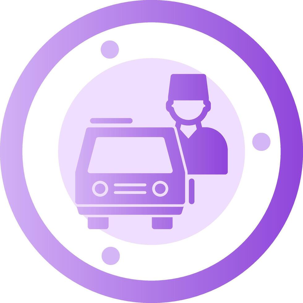 Valet parking Glyph Gradient Icon vector
