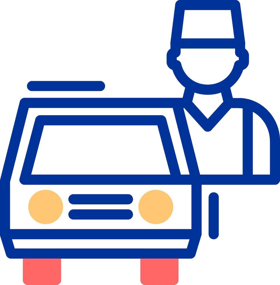 Valet parking Color Filled Icon vector