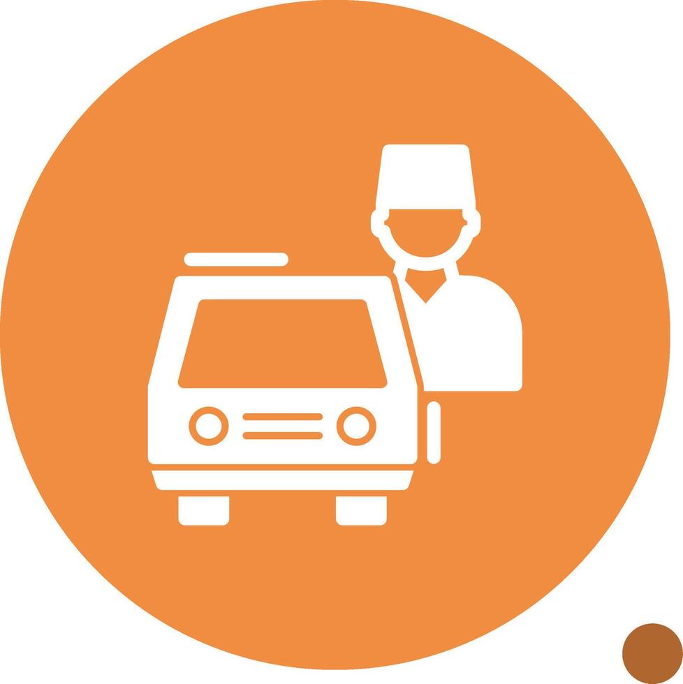Valet parking Glyph Shadow Icon vector