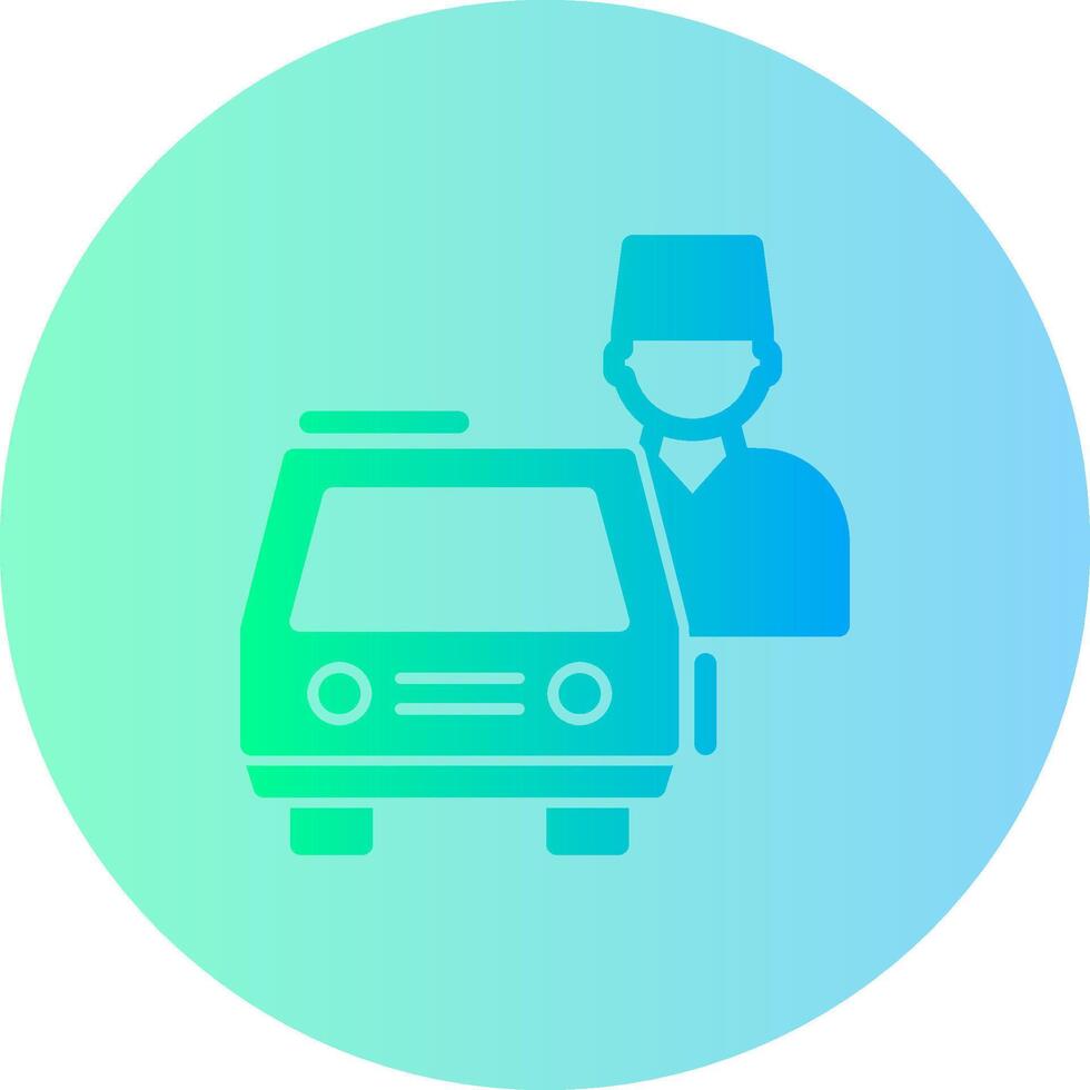 Valet parking Gradient Circle Icon vector