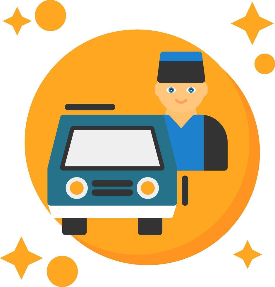 Valet parking Tailed Color Icon vector