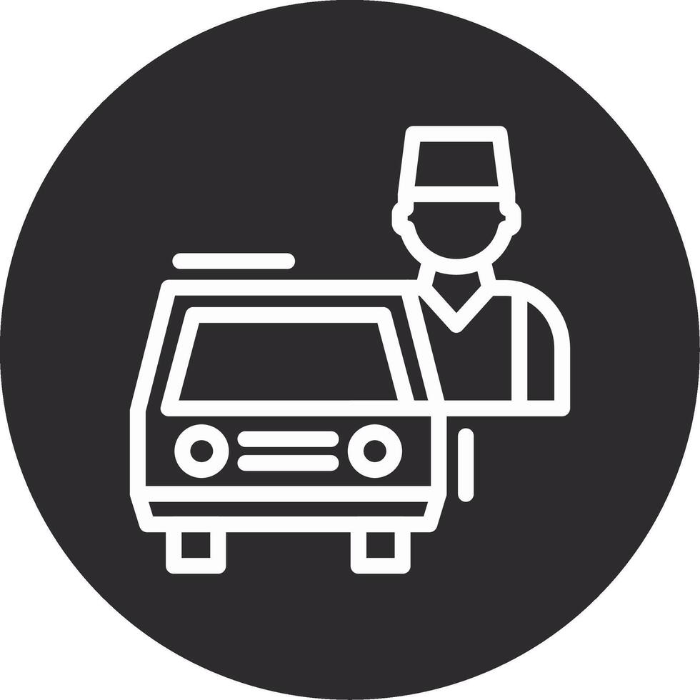 Valet parking Inverted Icon vector
