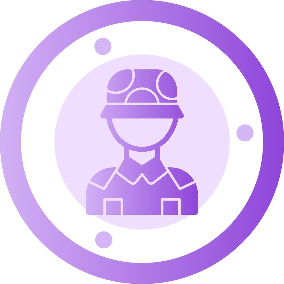 Soldier Glyph Gradient Icon vector