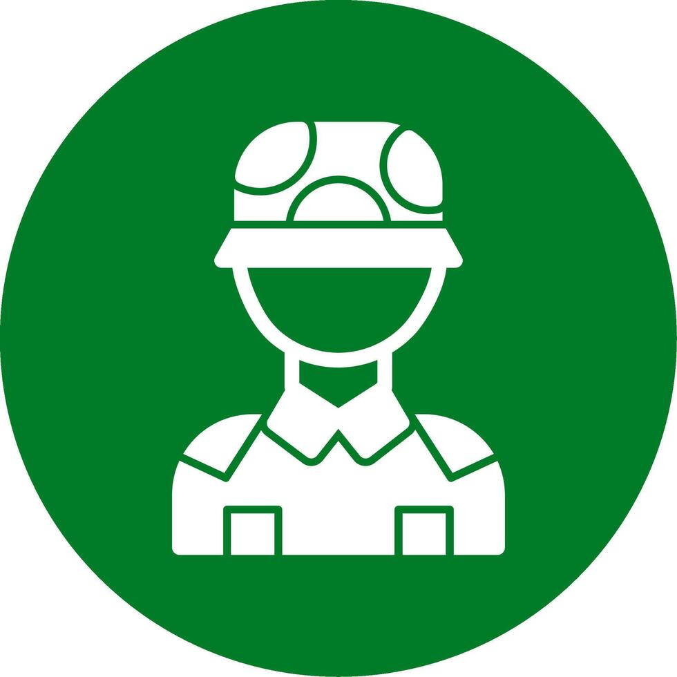 Soldier Glyph Circle Icon vector