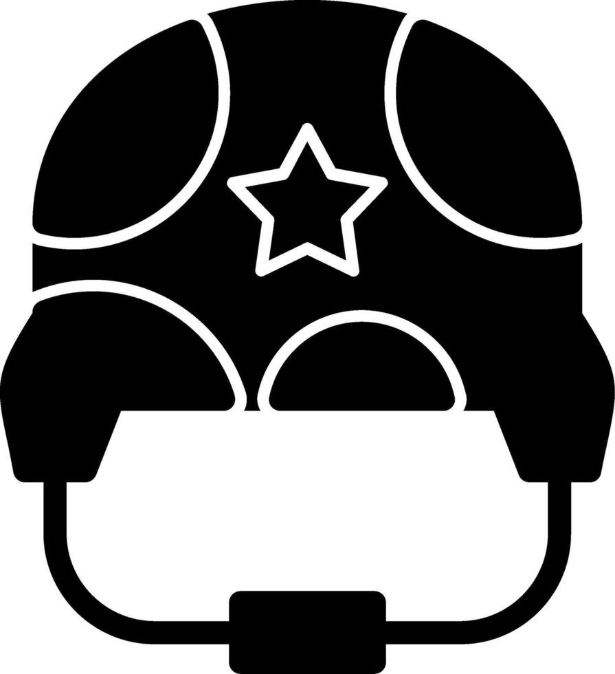 Military helmet Glyph Icon vector