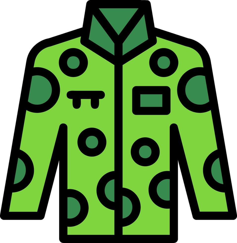 icono lleno de línea uniforme vector