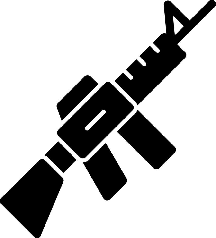 icono de glifo de rifle vector