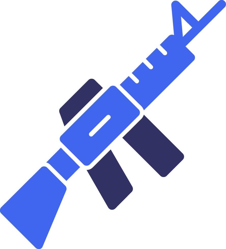 Rifle Solid Two Color Icon vector