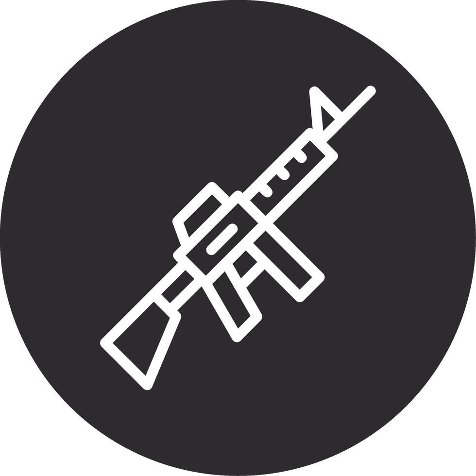 Rifle Inverted Icon vector